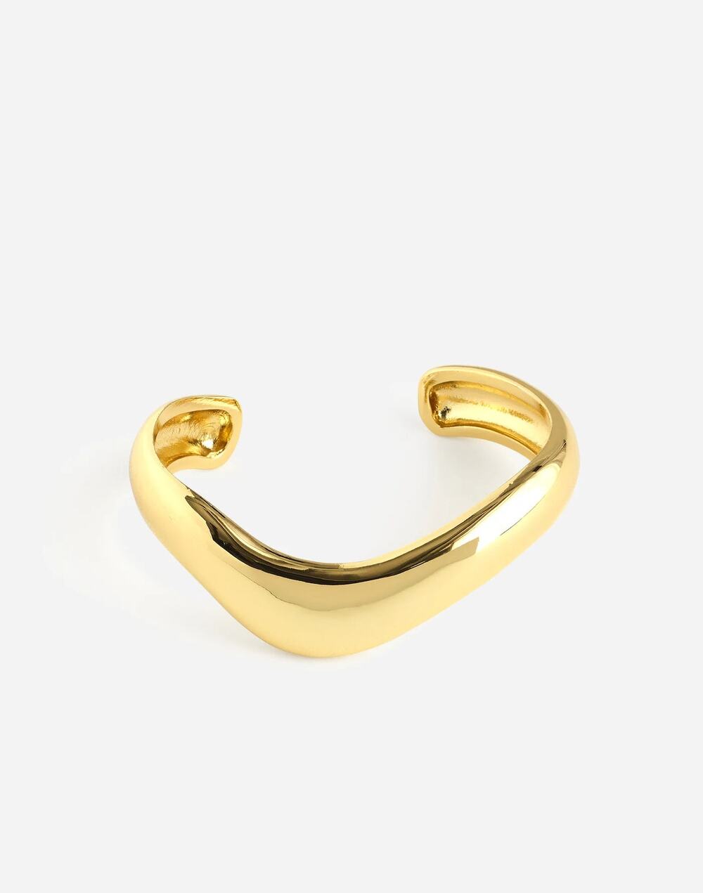 NWT Madewell Narrow Sculptural Chunky Cuff Bracelet Gold